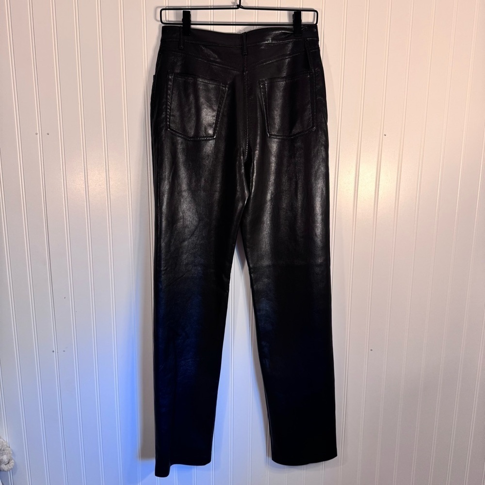 Aritzia Wilfred Melina High Rise Pant Black Leather-like Women’s Size 8 - Picture 8 of 16